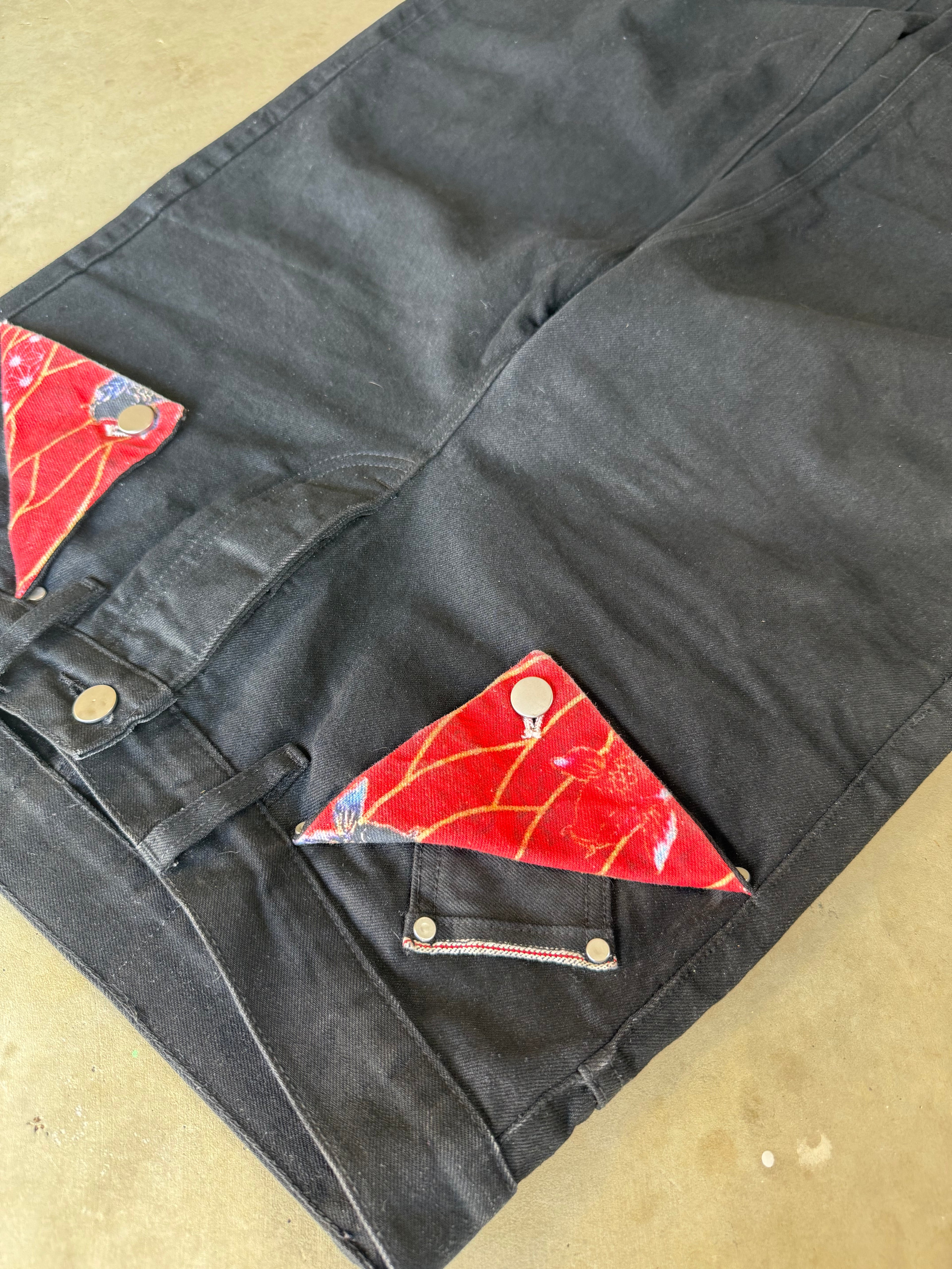 Mizu- Barrel Fit 14oz Black Fish Japanese Selvedge Denim