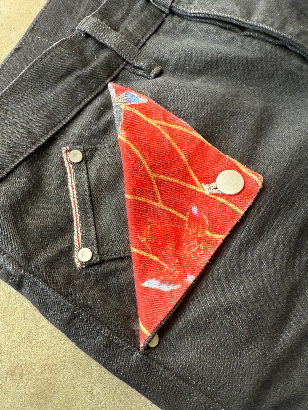 Mizu- Barrel Fit 14oz Black Fish Japanese Selvedge Denim