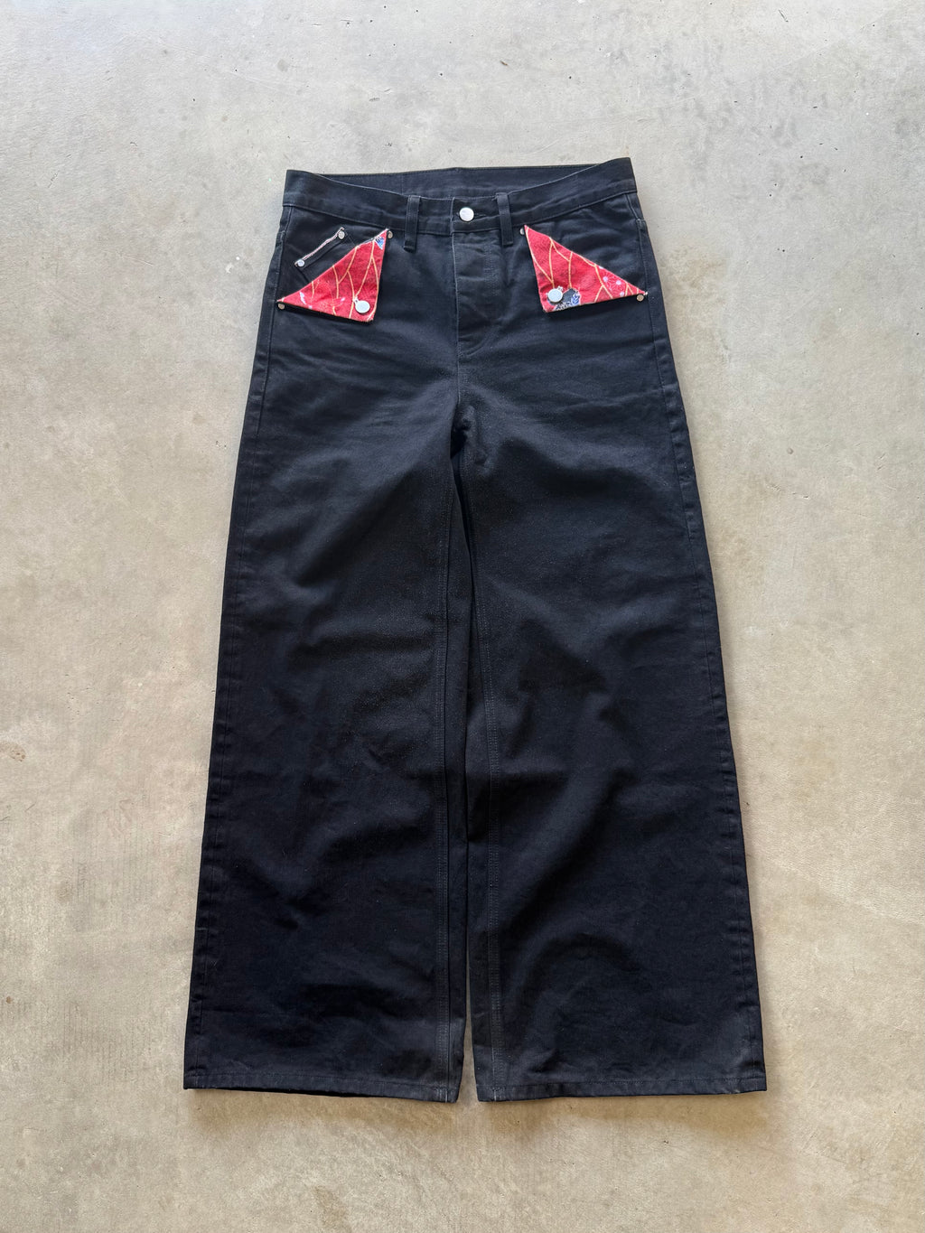 Mizu- Barrel Fit 14oz Black Fish Japanese Selvedge Denim